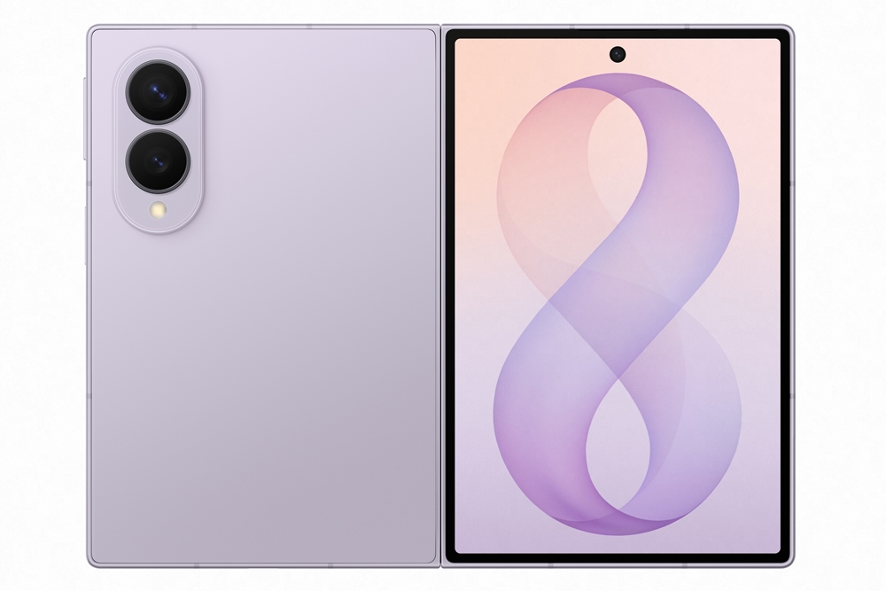라벤더 색상의 Galaxy Z Fold8 공식 제품 이미지